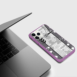 Чехол iPhone 11 Pro матовый Fortnite: Мастер сюрикенов, цвет: 3D-фиолетовый — фото 2