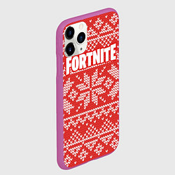 Чехол iPhone 11 Pro матовый Fortnite New Year, цвет: 3D-фиолетовый — фото 2
