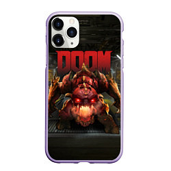 Чехол iPhone 11 Pro матовый DOOM: Pinky Monster, цвет: 3D-светло-сиреневый