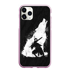 Чехол iPhone 11 Pro матовый Dark Souls: Howling Wolf, цвет: 3D-розовый