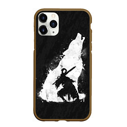 Чехол iPhone 11 Pro матовый Dark Souls: Howling Wolf, цвет: 3D-коричневый
