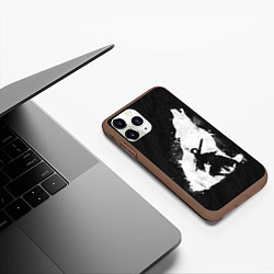 Чехол iPhone 11 Pro матовый Dark Souls: Howling Wolf, цвет: 3D-коричневый — фото 2