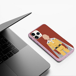 Чехол iPhone 11 Pro матовый One Punch Man, цвет: 3D-розовый — фото 2