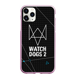 Чехол iPhone 11 Pro матовый Watch Dogs 2: Tech Geometry, цвет: 3D-розовый