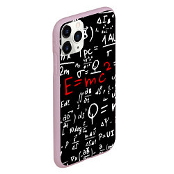 Чехол iPhone 11 Pro матовый E=mc2: Black Style, цвет: 3D-розовый — фото 2