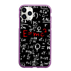 Чехол iPhone 11 Pro матовый E=mc2: Black Style