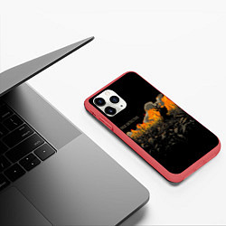 Чехол iPhone 11 Pro матовый True Detective: Fire, цвет: 3D-красный — фото 2