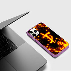 Чехол iPhone 11 Pro матовый DOOM: The Crucible, цвет: 3D-фиолетовый — фото 2