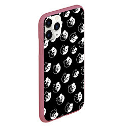 Чехол iPhone 11 Pro матовый MONOKUMA, цвет: 3D-малиновый — фото 2