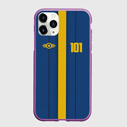 Чехол iPhone 11 Pro матовый Fallout: Vault 101, цвет: 3D-фиолетовый