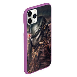 Чехол iPhone 11 Pro матовый Merciless Predator, цвет: 3D-фиолетовый — фото 2
