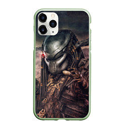 Чехол iPhone 11 Pro матовый Merciless Predator, цвет: 3D-салатовый