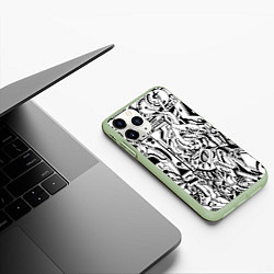 Чехол iPhone 11 Pro матовый Space Mechanic, цвет: 3D-салатовый — фото 2
