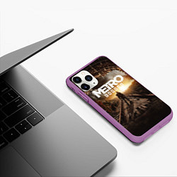 Чехол iPhone 11 Pro матовый Metro Exodus: Sunset, цвет: 3D-фиолетовый — фото 2