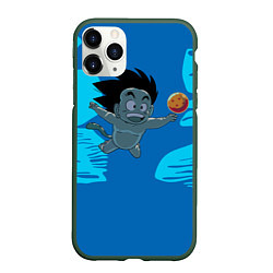 Чехол iPhone 11 Pro матовый Smells Like: Dragon Ball Z, цвет: 3D-темно-зеленый