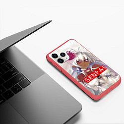 Чехол iPhone 11 Pro матовый Senpai: White Girl, цвет: 3D-красный — фото 2