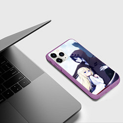 Чехол iPhone 11 Pro матовый Ангел кровопролития, цвет: 3D-фиолетовый — фото 2