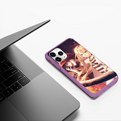 Чехол iPhone 11 Pro матовый Satsuriku no Tenshi, цвет: 3D-фиолетовый — фото 2