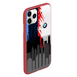 Чехол iPhone 11 Pro матовый BMW: Speed City, цвет: 3D-красный — фото 2