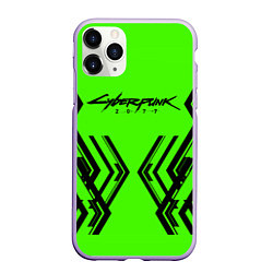 Чехол iPhone 11 Pro матовый Cyberpunk 2077: Acid Green