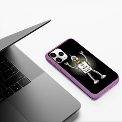 Чехол iPhone 11 Pro матовый Kill All Humans, цвет: 3D-фиолетовый — фото 2