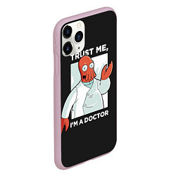 Чехол iPhone 11 Pro матовый Zoidberg: Trust Me, цвет: 3D-розовый — фото 2