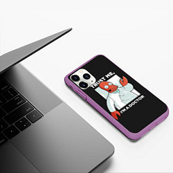 Чехол iPhone 11 Pro матовый Zoidberg: Trust Me, цвет: 3D-фиолетовый — фото 2