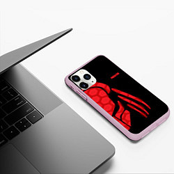 Чехол iPhone 11 Pro матовый Predator: Red Light, цвет: 3D-розовый — фото 2