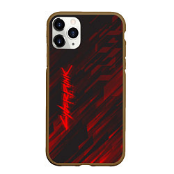 Чехол iPhone 11 Pro матовый Cyberpunk 2077: Red Breaks, цвет: 3D-коричневый