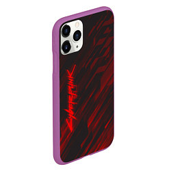 Чехол iPhone 11 Pro матовый Cyberpunk 2077: Red Breaks, цвет: 3D-фиолетовый — фото 2