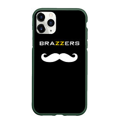 Чехол iPhone 11 Pro матовый BRAZZERS, цвет: 3D-темно-зеленый