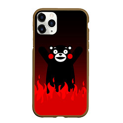 Чехол iPhone 11 Pro матовый Kumamon: Hell Flame, цвет: 3D-коричневый