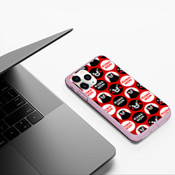 Чехол iPhone 11 Pro матовый Kumamon Pattern, цвет: 3D-розовый — фото 2