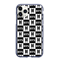 Чехол iPhone 11 Pro матовый BTS B&W, цвет: 3D-серый