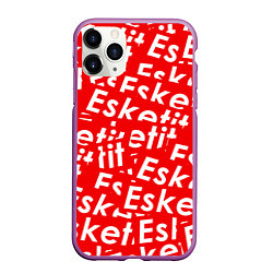 Чехол iPhone 11 Pro матовый Esketit Pattern, цвет: 3D-фиолетовый