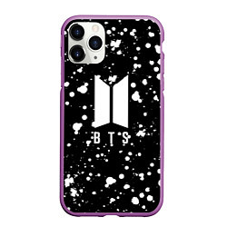 Чехол iPhone 11 Pro матовый BTS: White Drops, цвет: 3D-фиолетовый