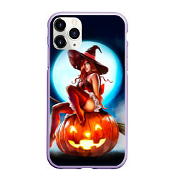 Чехол iPhone 11 Pro матовый Ведьма на тыкве