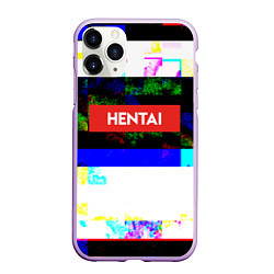 Чехол iPhone 11 Pro матовый Hentai Glitch 3, цвет: 3D-сиреневый