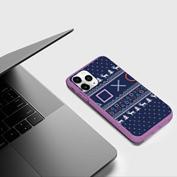 Чехол iPhone 11 Pro матовый Winter PS, цвет: 3D-фиолетовый — фото 2
