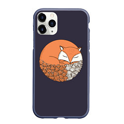 Чехол iPhone 11 Pro матовый Осенняя лисичка, цвет: 3D-серый