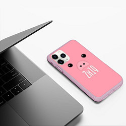 Чехол iPhone 11 Pro матовый Piggy 2k19, цвет: 3D-розовый — фото 2