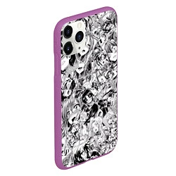 Чехол iPhone 11 Pro матовый Manga Ahegao, цвет: 3D-фиолетовый — фото 2