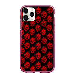 Чехол iPhone 11 Pro матовый Cyberpunk 2077: Samurai Pattern