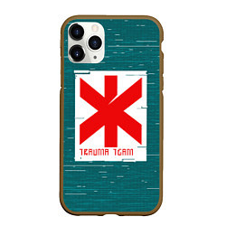 Чехол iPhone 11 Pro матовый Cyberpunk: Trauma Team, цвет: 3D-коричневый