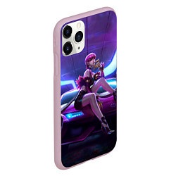 Чехол iPhone 11 Pro матовый Evelynn, цвет: 3D-розовый — фото 2