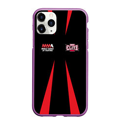 Чехол iPhone 11 Pro матовый MMA Elite, цвет: 3D-фиолетовый