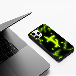 Чехол iPhone 11 Pro матовый DOOM Lightning, цвет: 3D-черный — фото 2
