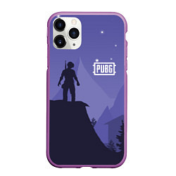 Чехол iPhone 11 Pro матовый PUBG: Sleep Night, цвет: 3D-фиолетовый