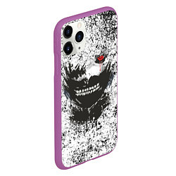 Чехол iPhone 11 Pro матовый Kaneki Ken: Tokyo Ghoul, цвет: 3D-фиолетовый — фото 2