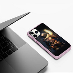 Чехол iPhone 11 Pro матовый Убийца гоблинов, цвет: 3D-розовый — фото 2